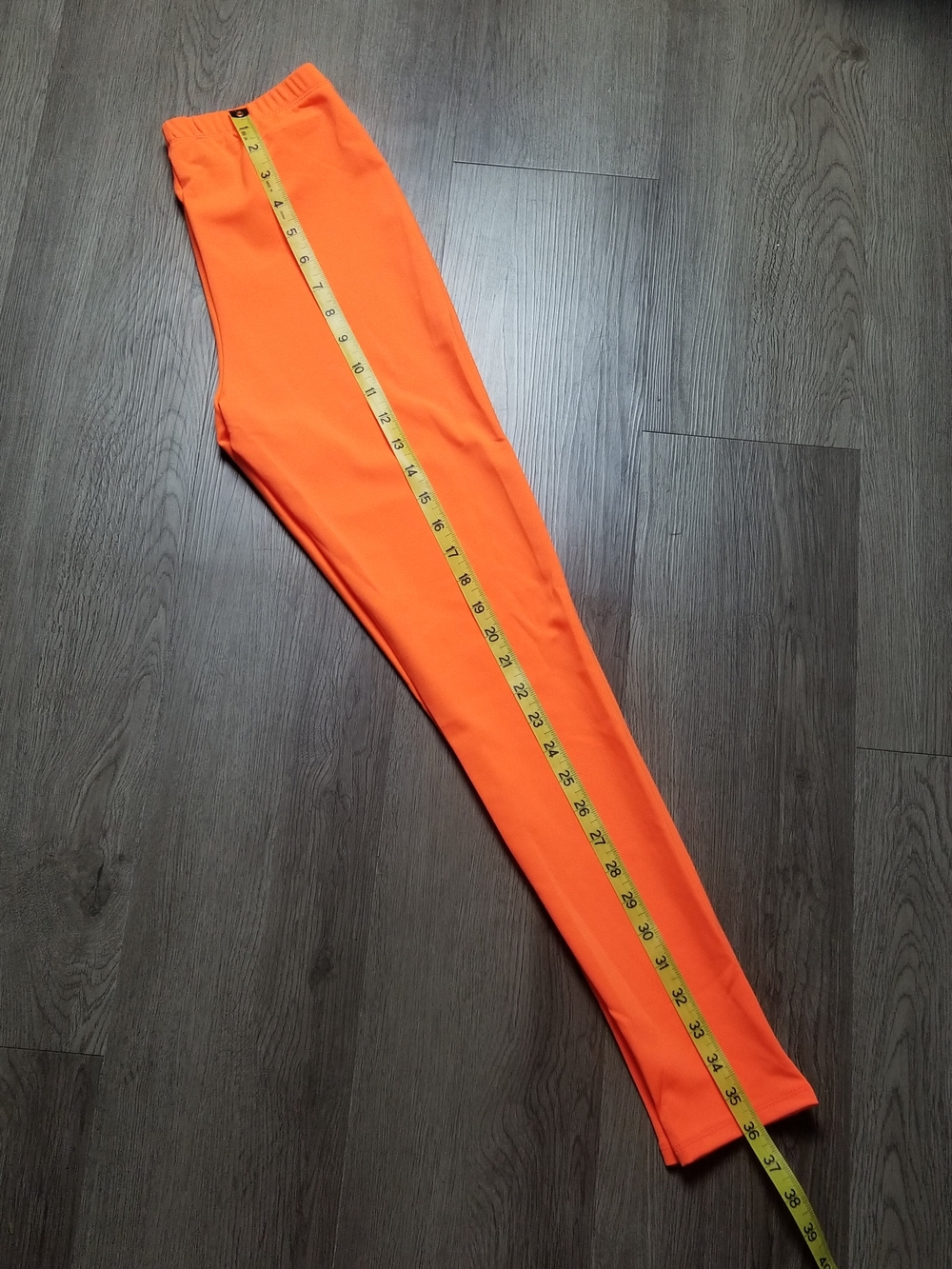 Capella Apparel Women's Orange Stretch Leggings (Size S/Junior) - Picture 8 of 10